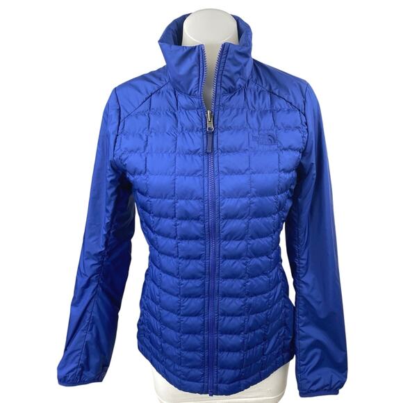 The North Face Thermoball Eco 2.0 Women's Blue Full zip Quilted Coat Jacket Sz S - Picture 1 of 3